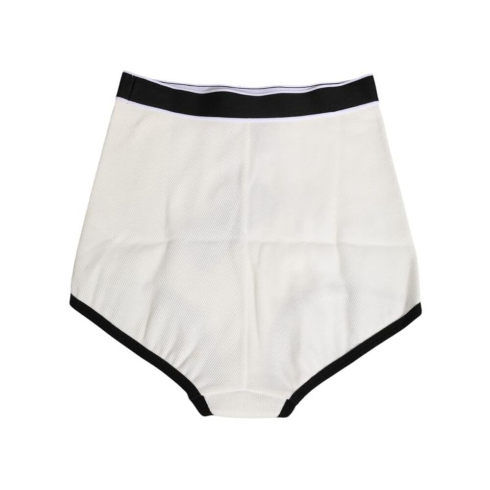Dolce & Gabbana White Cotton Logo Waistband Culotte  Women's Underwear - Picture 3 of 3